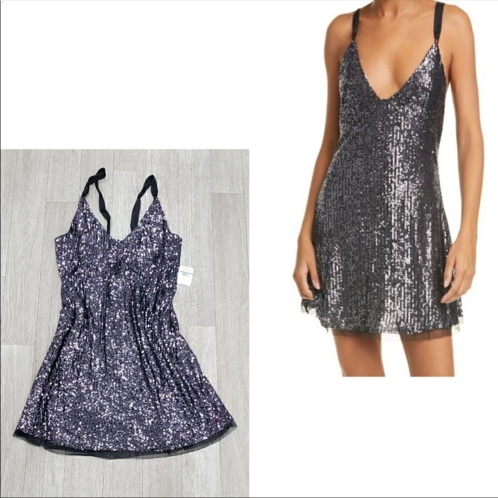 Free People Gold Rush Mini Sequin Mini Night Combo - Picture 4 of 15